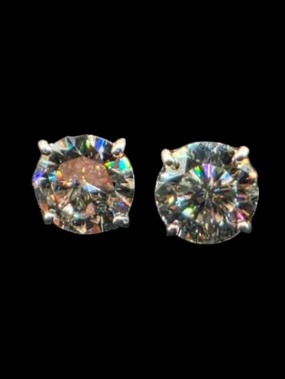 4.0 CTW Moissanite Stud Earrings • .925 Sterling Silver 8mm Round Luxury Sparkle